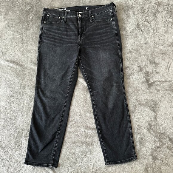 J. Crew Vintage Slim Straight Black Jeans Women's size 32 14 - Picture 1 of 10